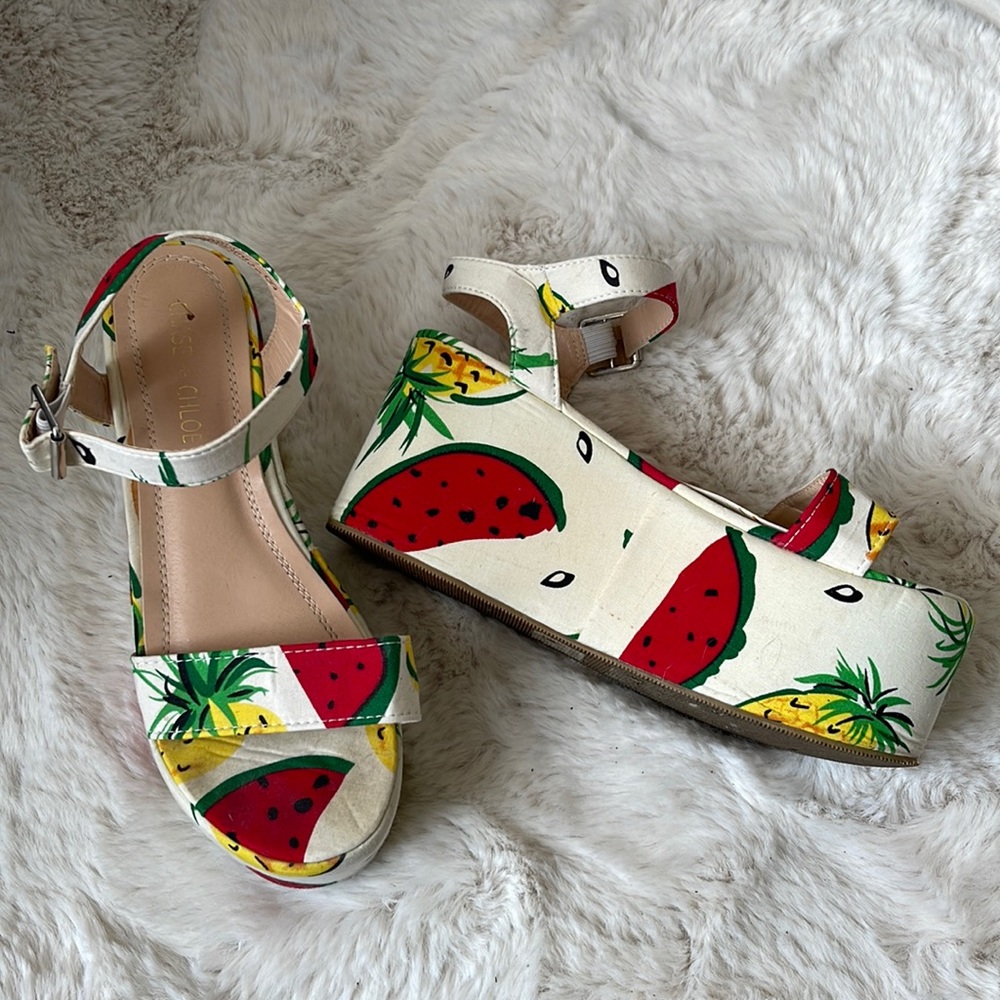 🍉Chase + Chloe🍍 | summer tropical platform sandals